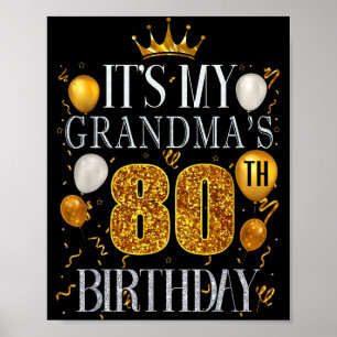 Poster É o 80º aniversário da minha avó Feliz aniversário