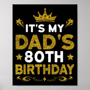 Poster É o 80º Aniversário do Meu Pai Feliz Aniversário 8