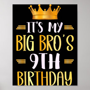 Poster É o 9º Aniversário do Meu Irmão Mais Velho Feliz 9