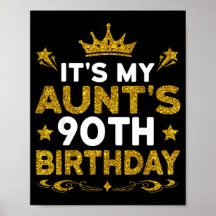 Poster É o 90º aniversário da minha tia Feliz aniversário