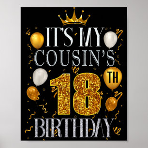Poster É o Aniversário de 18 Anos do Meu Primo Feliz Aniv