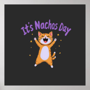 Poster É o humor de gato bonito do dia de Nacho para os a