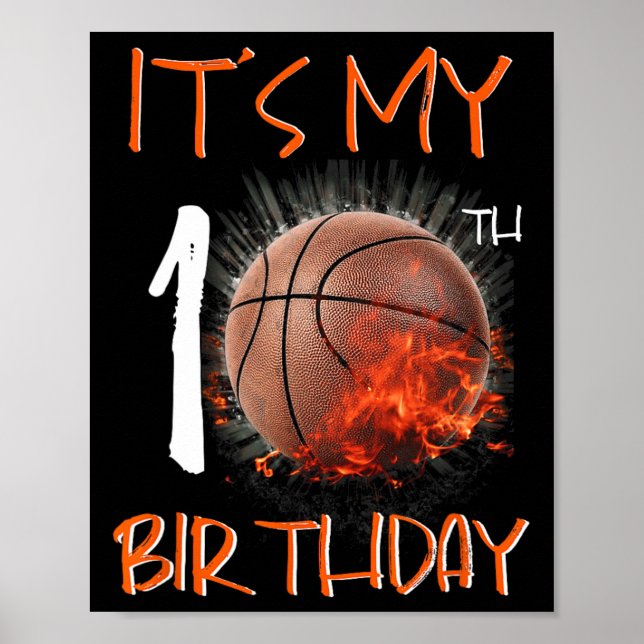 Poster É o meu 10º aniversário Bysketbyll (Frente)