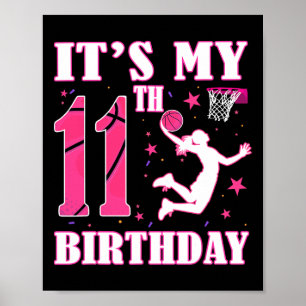 Poster É o meu 11º aniversário Tema Sketll 11 anos Par