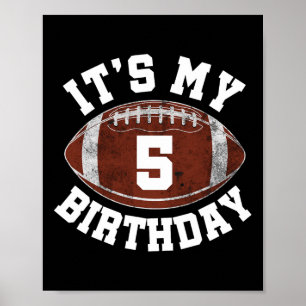 Poster É o meu 5º aniversário menino jogador de futebol d
