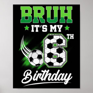 Poster É o meu 6º aniversário, garoto fã de esportes de 6