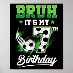 Poster É o meu 7º aniversário Garoto Fã de Esportes 7 Ano