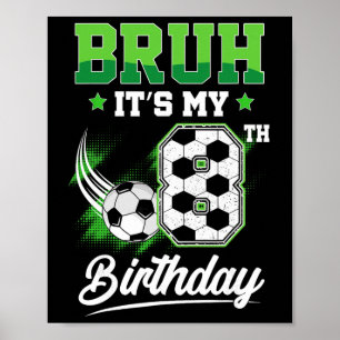 Poster É o meu 8º aniversário Menino Fã de Esportes 8 Ano