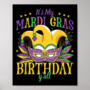 Poster É o meu aniversário do Mardi Gras Yall