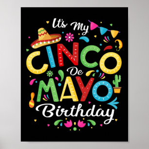Poster É o meu Cinco de Mayo Birthday Cinco de Mayo