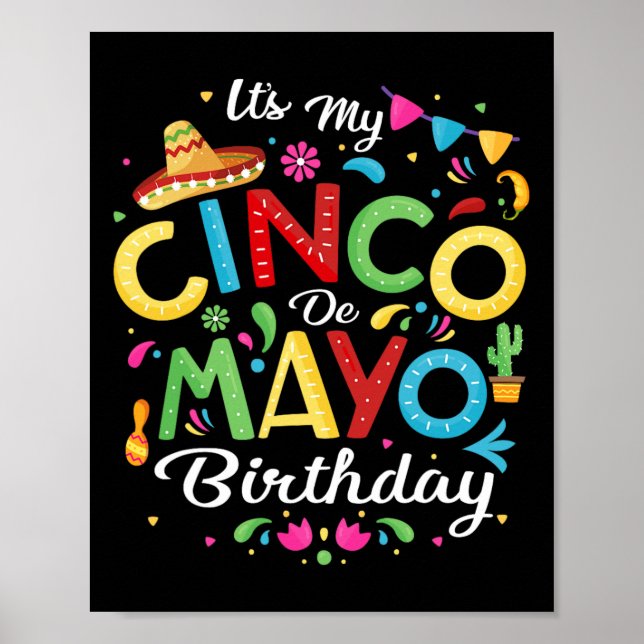 Poster É o meu Cinco de Mayo Birthday Cinco de Mayo (Frente)