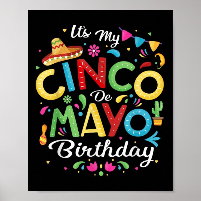 Poster É O Meu Cinco De Mayo Birthday Engraçado Cinco De  (Frente)