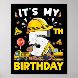 Poster É O Meu Escavador De Construção De Menino De Anive