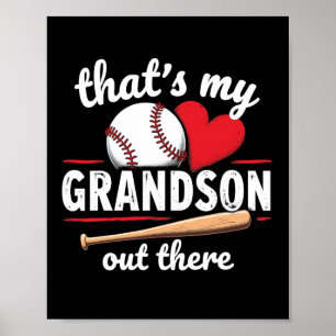Poster É o meu neto lá fora, a vovó de beisebol.