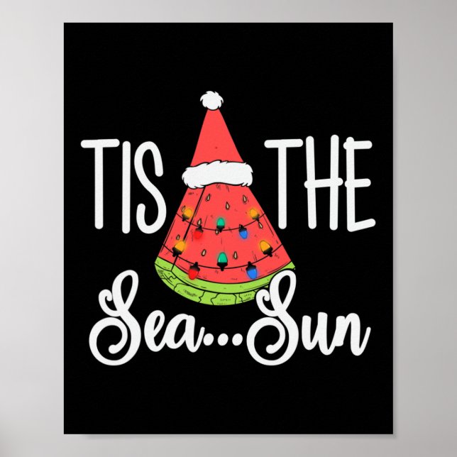 Poster É o Sol do Mar Melancia Natal Em Julho Verão (Frente)