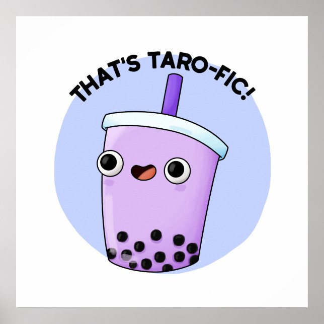 Poster É o Taroffic Funny Boba Tea Pun (Frente)