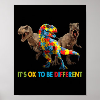 Poster É OK Ser Diferente A Consciência Do Autismo Dinoss
