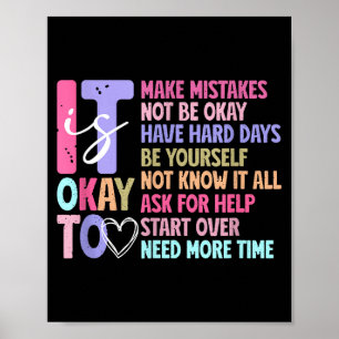 Poster É Okay Para... Citações Positivas Auto-Respeito Ro