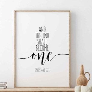 Poster E Os Dois Se Tornarão Um, Efesianos 5:31