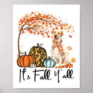 Poster É outono Vocês todos Labrador Retriever Pumpkin ou