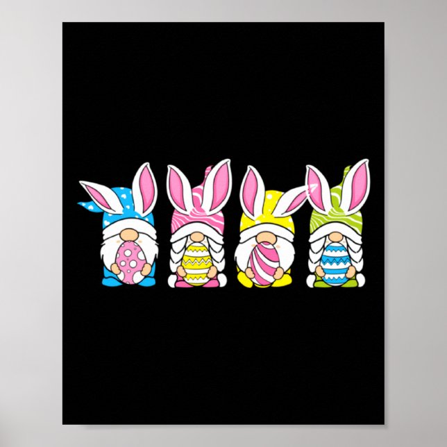 Poster E Páscoa Coelho Primavera Gnome Páscoa (Frente)