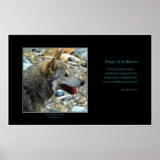 Poster e Poema de Arte WOLF da cinza