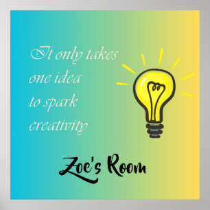 Poster É preciso apenas uma ideia - nome editável