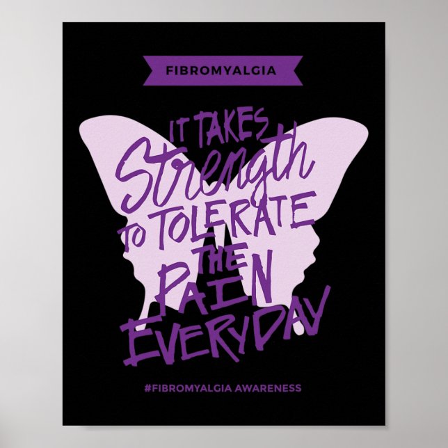 Poster É Preciso Força Para Tolerar A Dor Todos Os Dias (Frente)