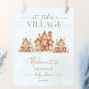 Poster É preciso um Chá de fraldas de inverno na vila