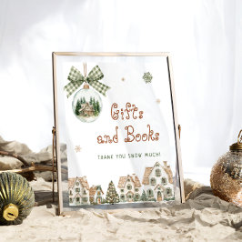 Poster É preciso um presente e livros para Chás de fralda