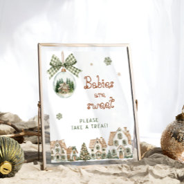 Poster É preciso uma vila de natal Os bebês são doces