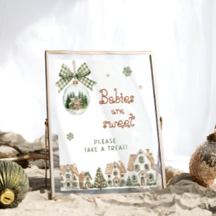 Poster É preciso uma vila de natal Os bebês são doces