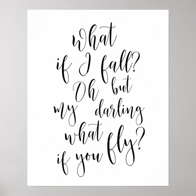 Pôster E Se Cair? Mas O Meu Querido E Se Voares? (Frente)