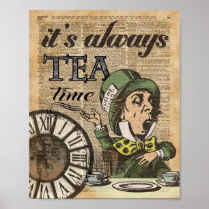 Poster "É sempre arte louca do dicionário do Hatter do