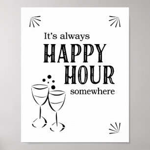 Poster É sempre hora feliz em algum lugar, sinal de Bar