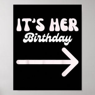 Poster É seu aniversário (flecha apontando) Humor Sayi en