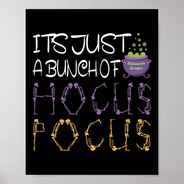 Poster É só um monte de Hocuss Pocus Halloween. (Frente)