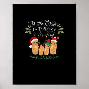 Poster É Temporada Para Tamales Natal Mexicano Moderno