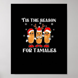Poster É Temporada Para Tamales Natal Mexicano Moderno