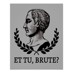 Pôster E tu, Brute? Citação V de Julius Caesar, de Shakes