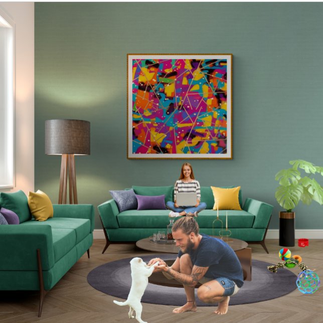 Poster É tudo Abstrato conectado (Criador carregado)