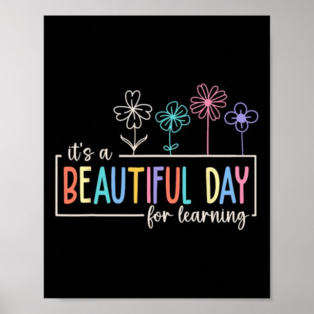 Poster É Um Belo Dia Para Aprender Professor Alunos (Frente)
