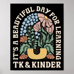 Poster É Um Belo Dia Para O Professor De Kinder Aprender