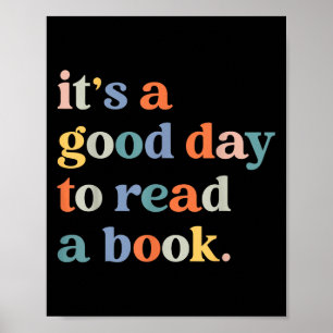 Poster É Um Bom Dia Ler Uma Biblioteca De Livros Engraçad