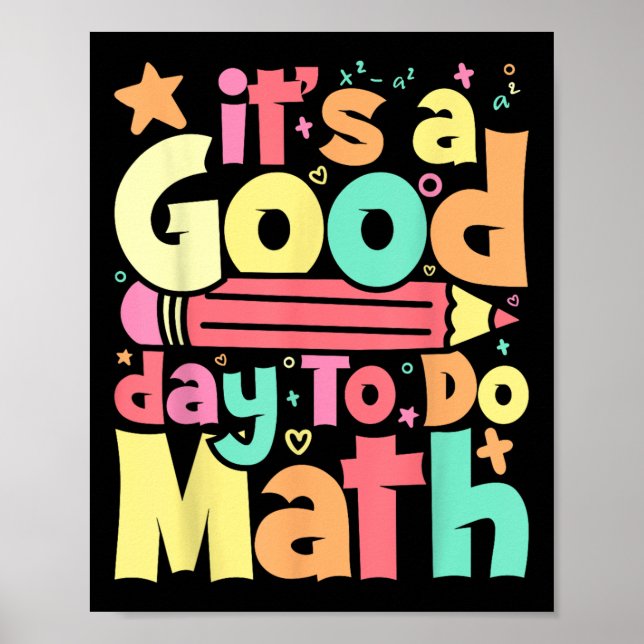 Poster É Um Bom Dia Para Fazer O Teste Matemático No Dia  (Frente)