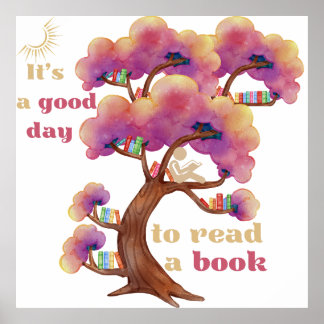 Poster É um bom dia para ler um livro