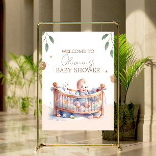 Poster É um Chá de fraldas Boy Boho Bassinet