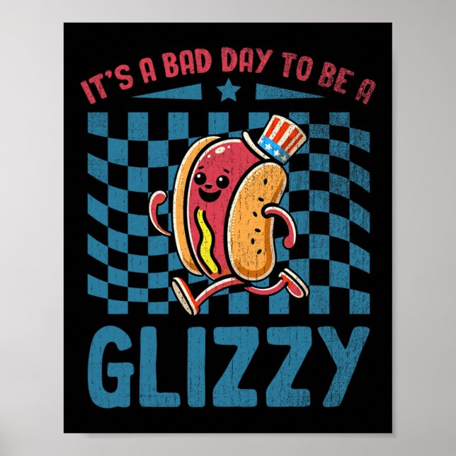 Poster É um dia D para ser um Glizzy 4 de Julho (Frente)