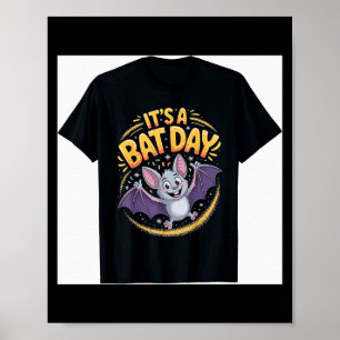 Poster É Um Dia De Morcegos Engraçado Fofo Animal Noturno