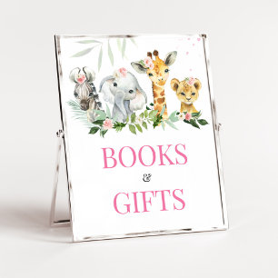 Poster É um livro de animais Safari para garotas